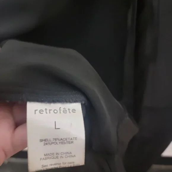 Retrofete Selma Cutout Maxi Dress in Black Satin Large - Picture 9 of 10